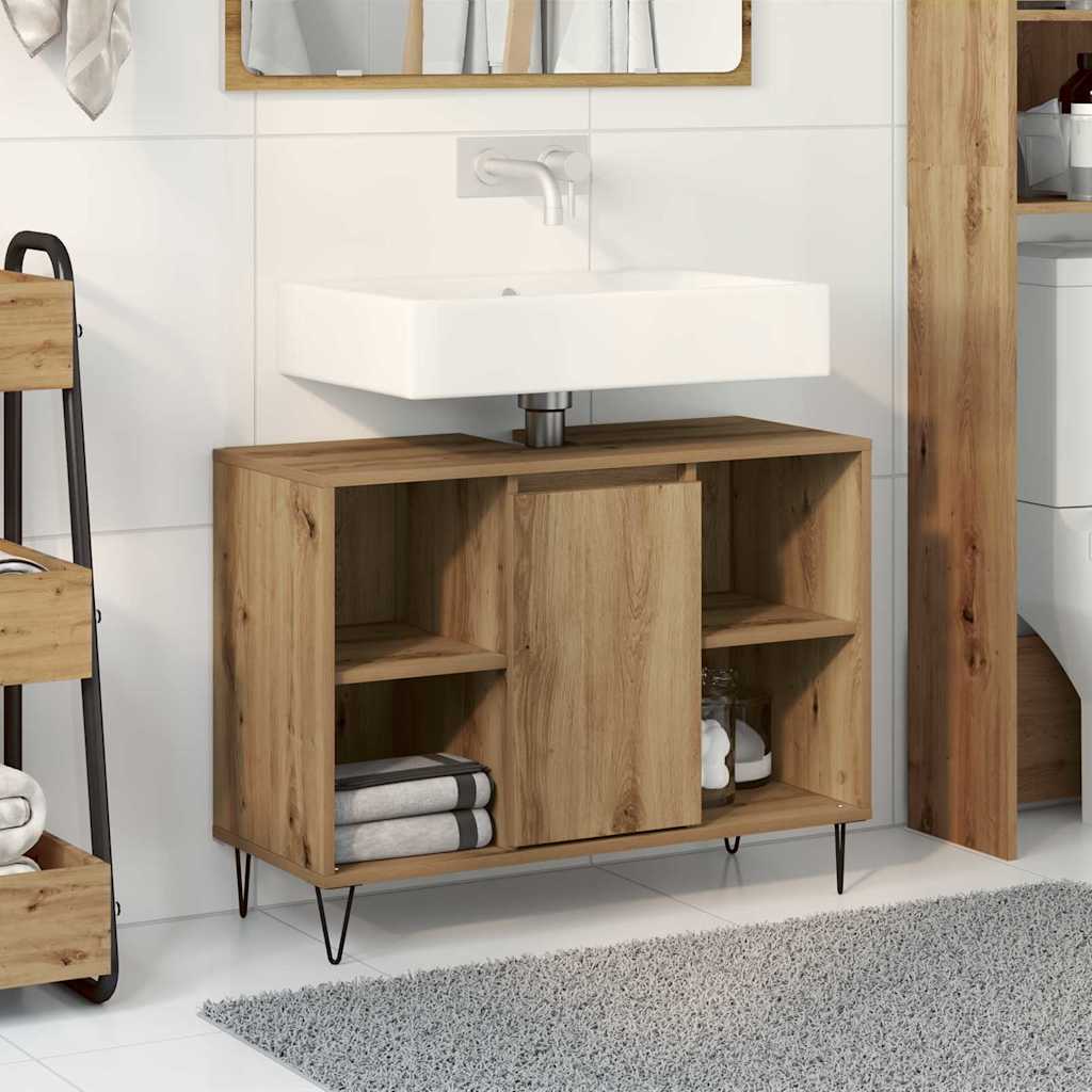vidaXL Bathroom Cabinet Artisan Oak 80 x 33 x 60 cm Engineered Wood 1