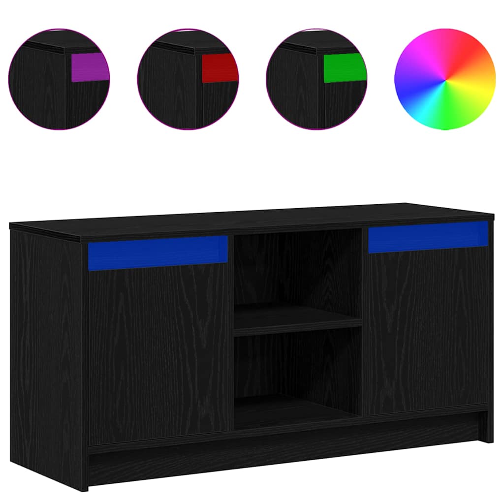 vidaXL TV Units 100 x 34 x 50 cm Black Engineered wood 4