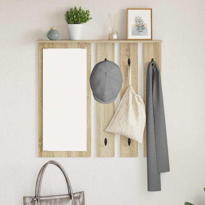 vidaXL Wall-Mounted Coat Rack Wall-Mounted Sonoma oak 84 x 10 x 80 cm 1
