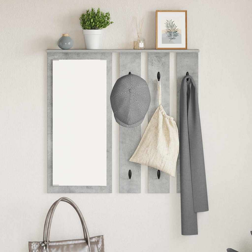 vidaXL Wall-Mounted Coat Rack Wall-Mounted Concrete grey 1