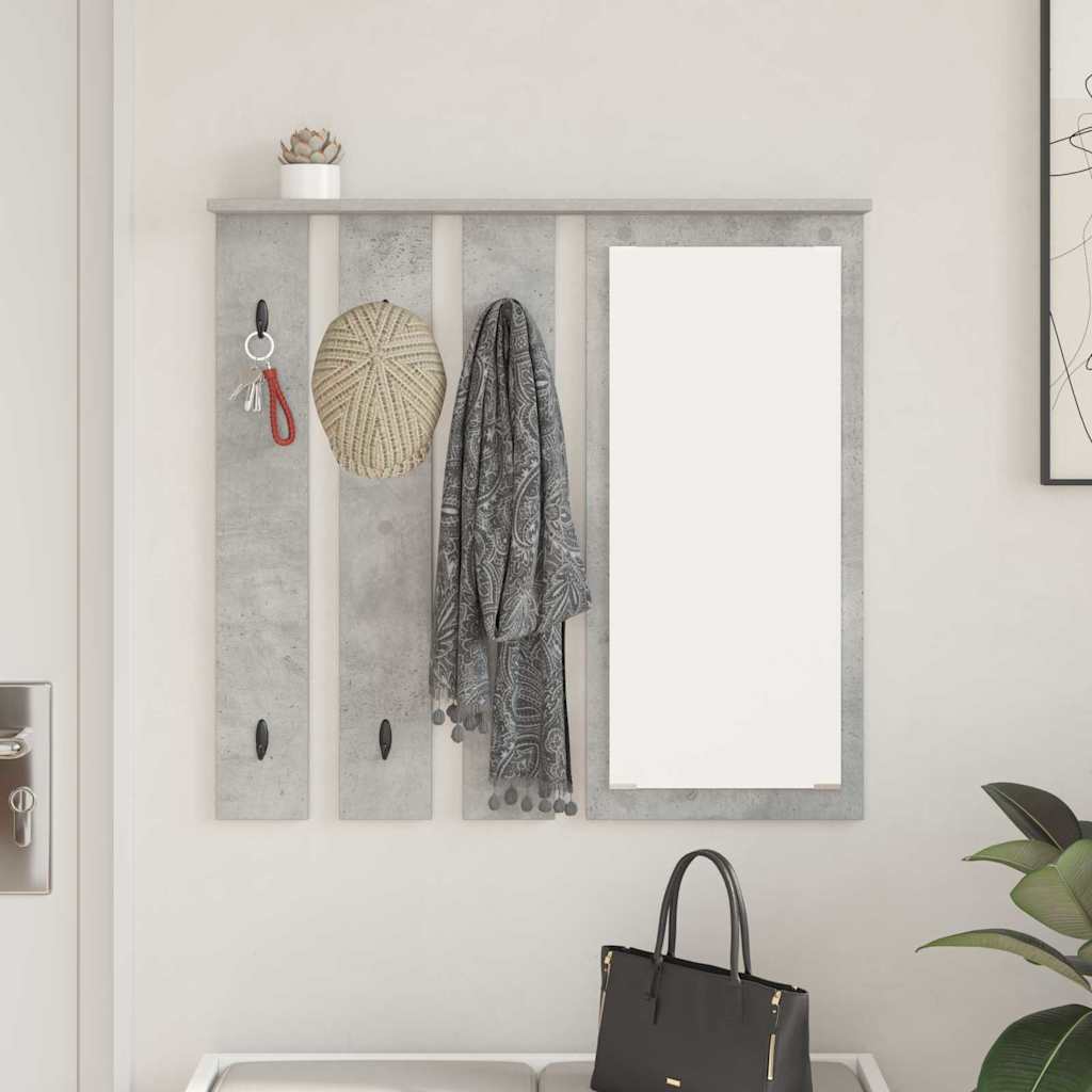 vidaXL Wall-Mounted Coat Rack Wall-Mounted Concrete grey 4