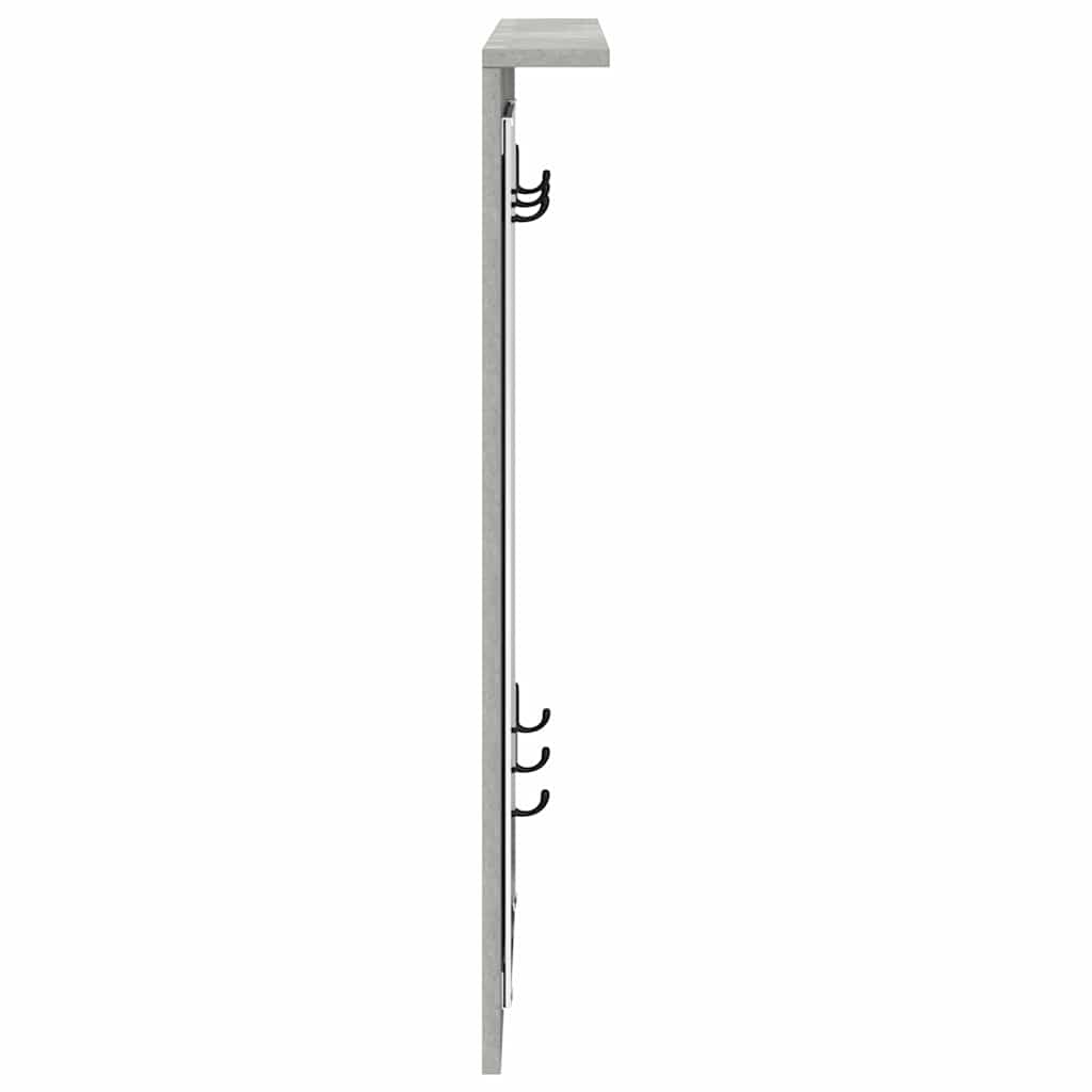 vidaXL Wall-Mounted Coat Rack Wall-Mounted Concrete grey 6