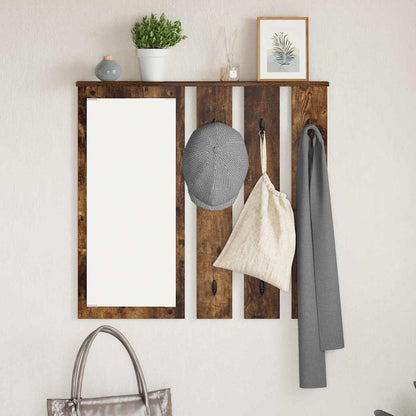 vidaXL Wall-Mounted Coat Rack Wall-Mounted Smoked oak 84 x 10 x 80 cm 1