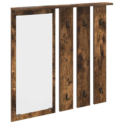 vidaXL Wall-Mounted Coat Rack Wall-Mounted Smoked oak 84 x 10 x 80 cm 2