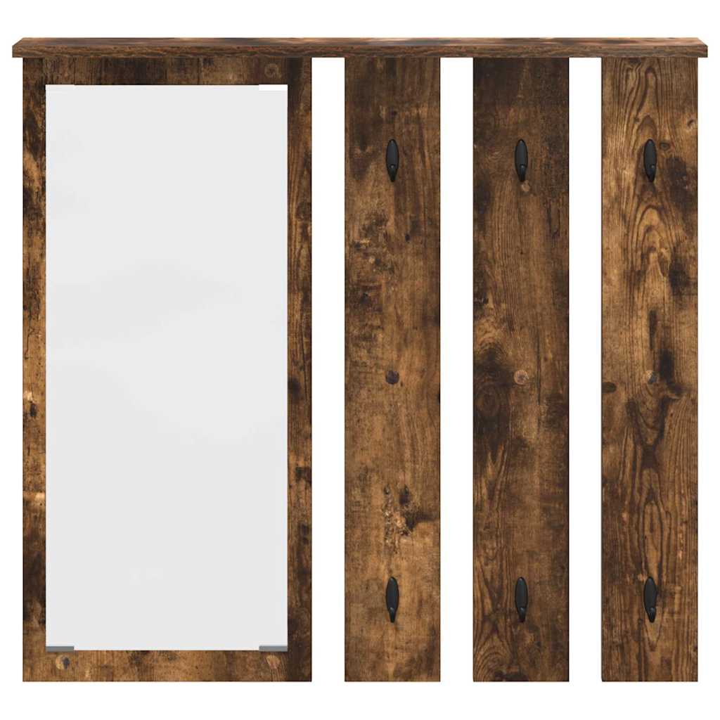 vidaXL Wall-Mounted Coat Rack Wall-Mounted Smoked oak 84 x 10 x 80 cm 5
