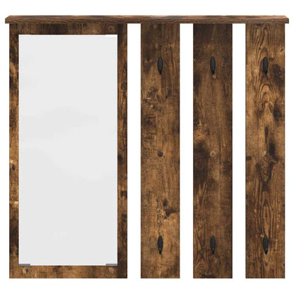 vidaXL Wall-Mounted Coat Rack Wall-Mounted Smoked oak 84 x 10 x 80 cm 5