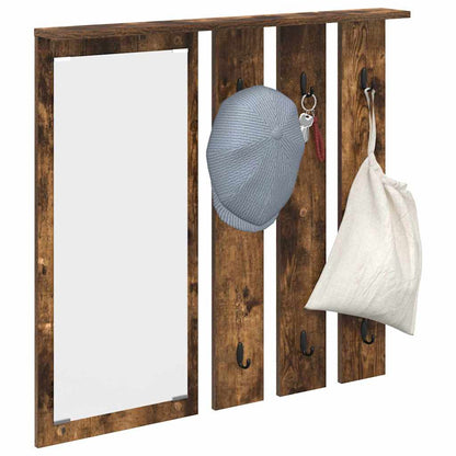 vidaXL Wall-Mounted Coat Rack Wall-Mounted Smoked oak 84 x 10 x 80 cm 3