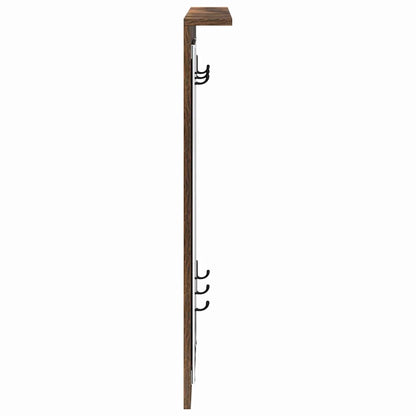 vidaXL Wall-Mounted Coat Rack Wall-Mounted Smoked oak 84 x 10 x 80 cm 6
