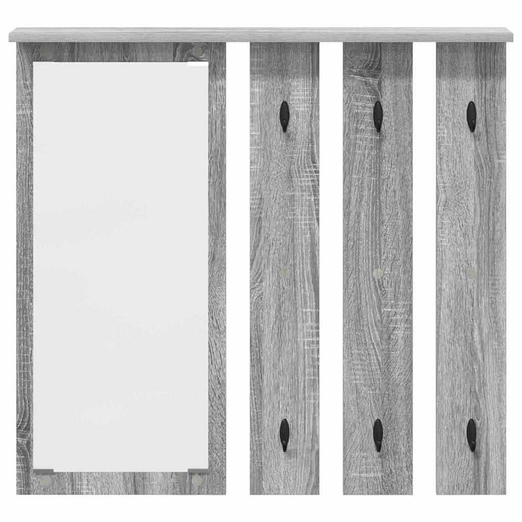 vidaXL Wall-Mounted Coat Rack Wall-Mounted Grey sonoma 84 x 10 x 80 cm 5