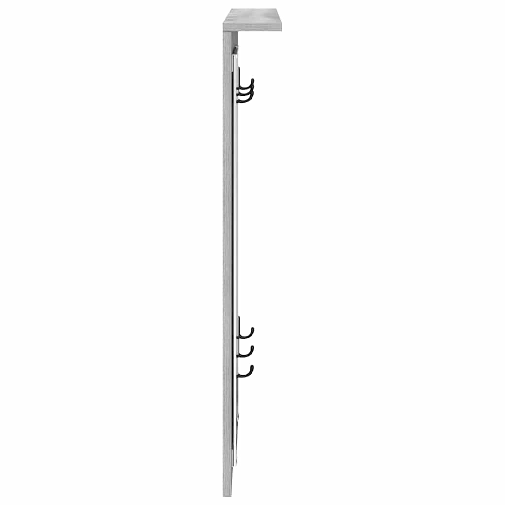 vidaXL Wall-Mounted Coat Rack Wall-Mounted Grey sonoma 84 x 10 x 80 cm 6