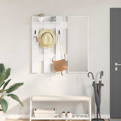 vidaXL Wall-Mounted Coat Rack Wall-Mounted White 100 x 10 x 100 cm 1