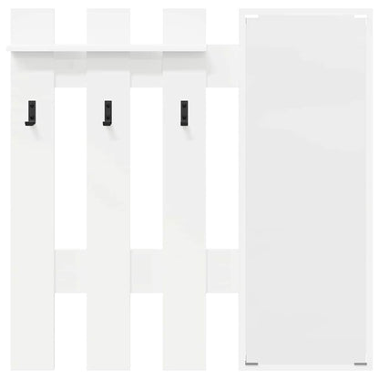 vidaXL Wall-Mounted Coat Rack Wall-Mounted White 100 x 10 x 100 cm 5