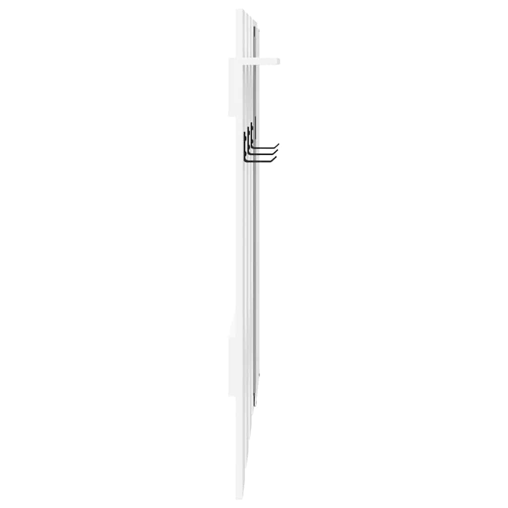 vidaXL Wall-Mounted Coat Rack Wall-Mounted White 100 x 10 x 100 cm 6