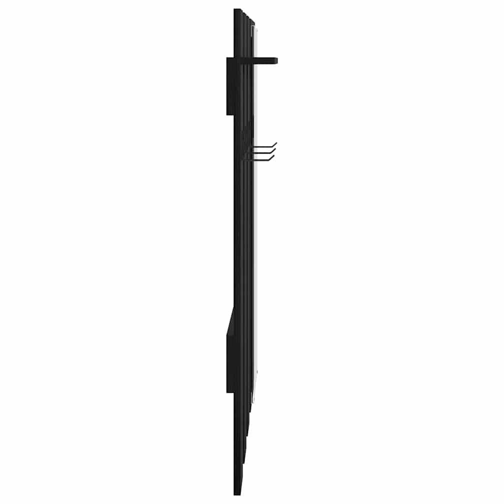 vidaXL Wall-Mounted Coat Rack Wall-Mounted Black Oak 100 x 10 x 100 cm 6