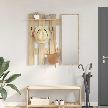 vidaXL Wall-Mounted Coat Rack Wall-Mounted Sonoma Oak Engineered wood 1