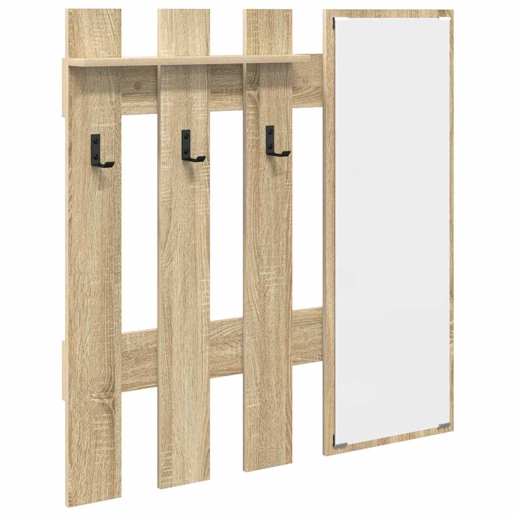 vidaXL Wall-Mounted Coat Rack Wall-Mounted Sonoma Oak Engineered wood 2