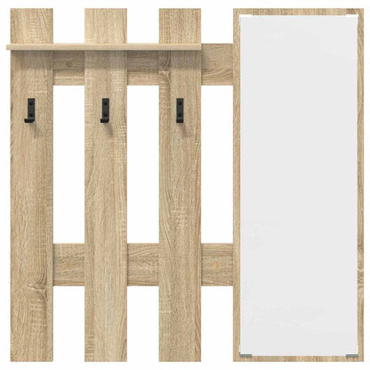 vidaXL Wall-Mounted Coat Rack Wall-Mounted Sonoma Oak Engineered wood 5