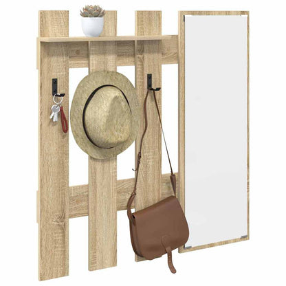vidaXL Wall-Mounted Coat Rack Wall-Mounted Sonoma Oak Engineered wood 3