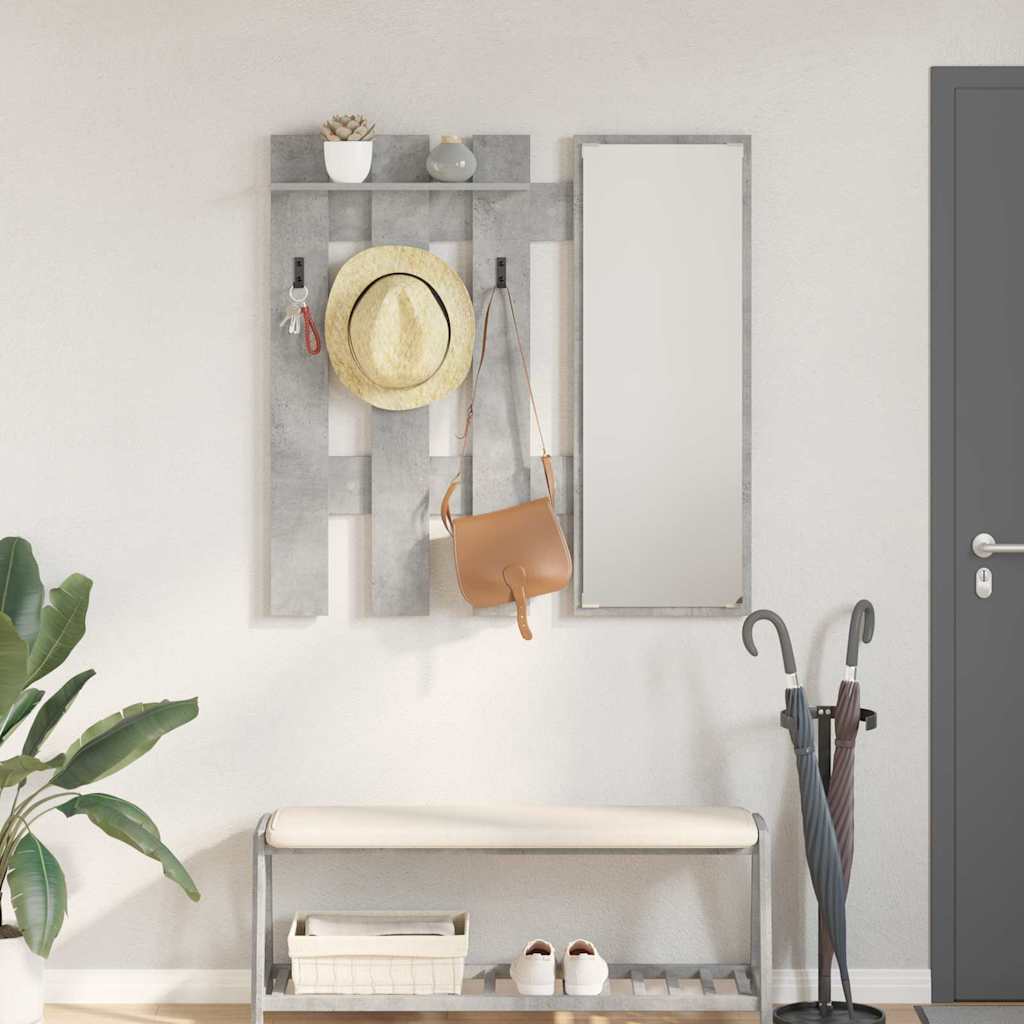 vidaXL Wall-Mounted Coat Rack Wall-Mounted Concrete Grey 1