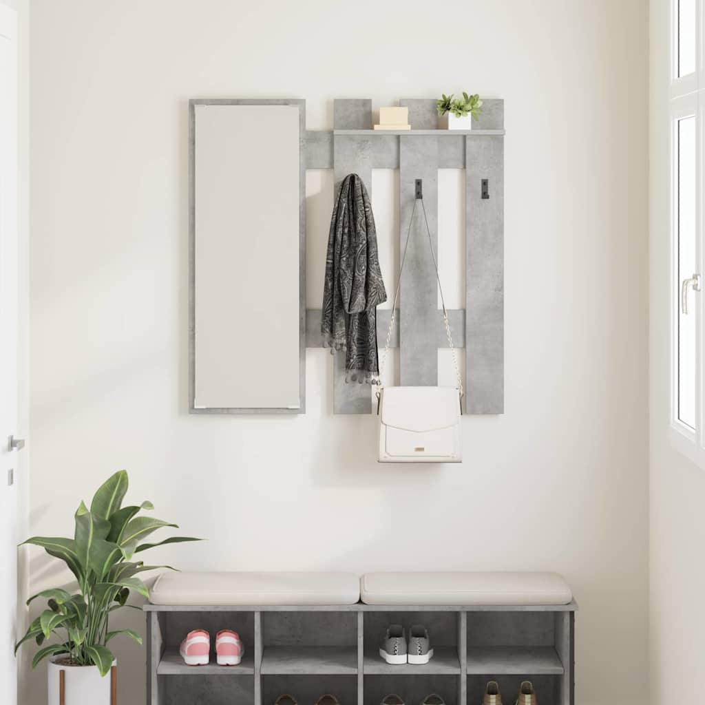 vidaXL Wall-Mounted Coat Rack Wall-Mounted Concrete Grey 4