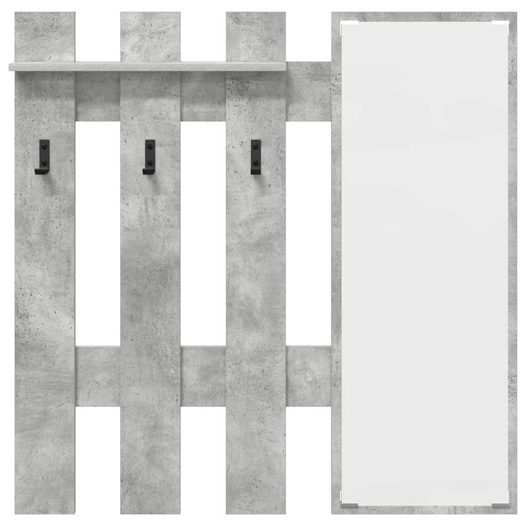 vidaXL Wall-Mounted Coat Rack Wall-Mounted Concrete Grey 5