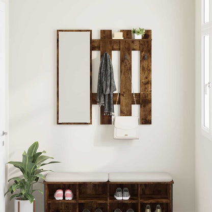 vidaXL Wall-Mounted Coat Rack Wall-Mounted Smoked Oak Engineered wood 4