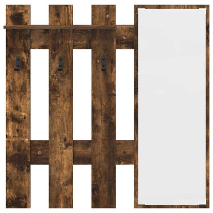 vidaXL Wall-Mounted Coat Rack Wall-Mounted Smoked Oak Engineered wood 5