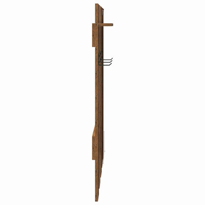 vidaXL Wall-Mounted Coat Rack Wall-Mounted Old Wood 100 x 10 x 100 cm 6