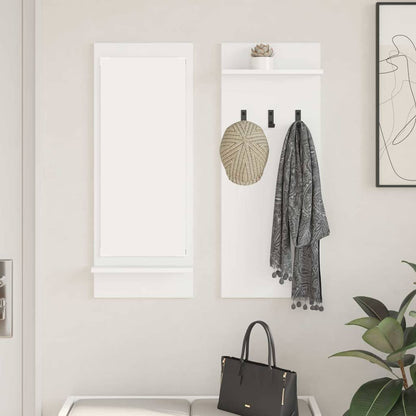 vidaXL Wall-Mounted Coat Rack Wall-Mounted White 70 x 10 x 90 cm 1