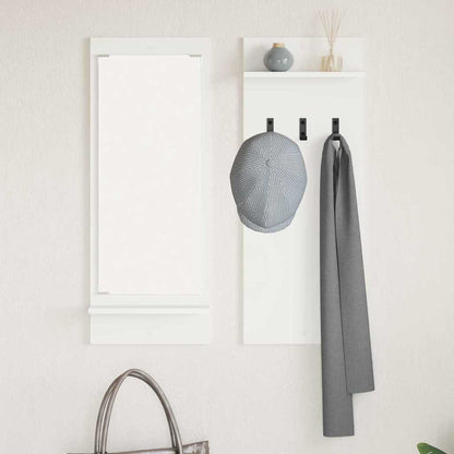 vidaXL Wall-Mounted Coat Rack Wall-Mounted White 70 x 10 x 90 cm 4