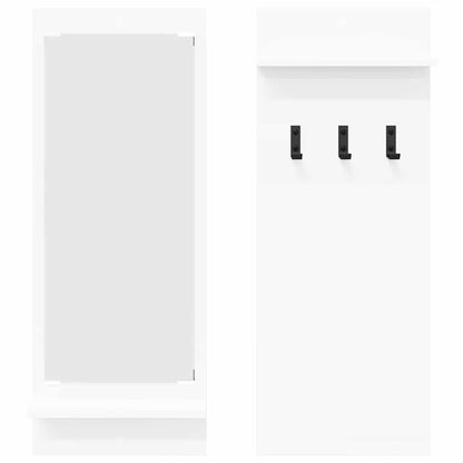 vidaXL Wall-Mounted Coat Rack Wall-Mounted White 70 x 10 x 90 cm 5