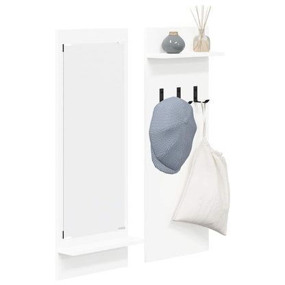 vidaXL Wall-Mounted Coat Rack Wall-Mounted White 70 x 10 x 90 cm 3