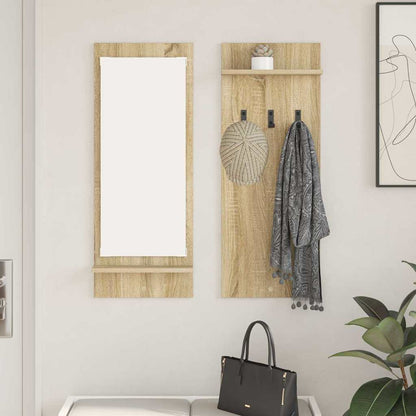 vidaXL Wall-Mounted Coat Rack Wall-Mounted Sonoma Oak 70 x 10 x 90 cm 1