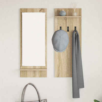 vidaXL Wall-Mounted Coat Rack Wall-Mounted Sonoma Oak 70 x 10 x 90 cm 4