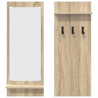 vidaXL Wall-Mounted Coat Rack Wall-Mounted Sonoma Oak 70 x 10 x 90 cm 5