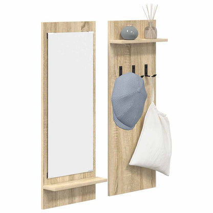 vidaXL Wall-Mounted Coat Rack Wall-Mounted Sonoma Oak 70 x 10 x 90 cm 3
