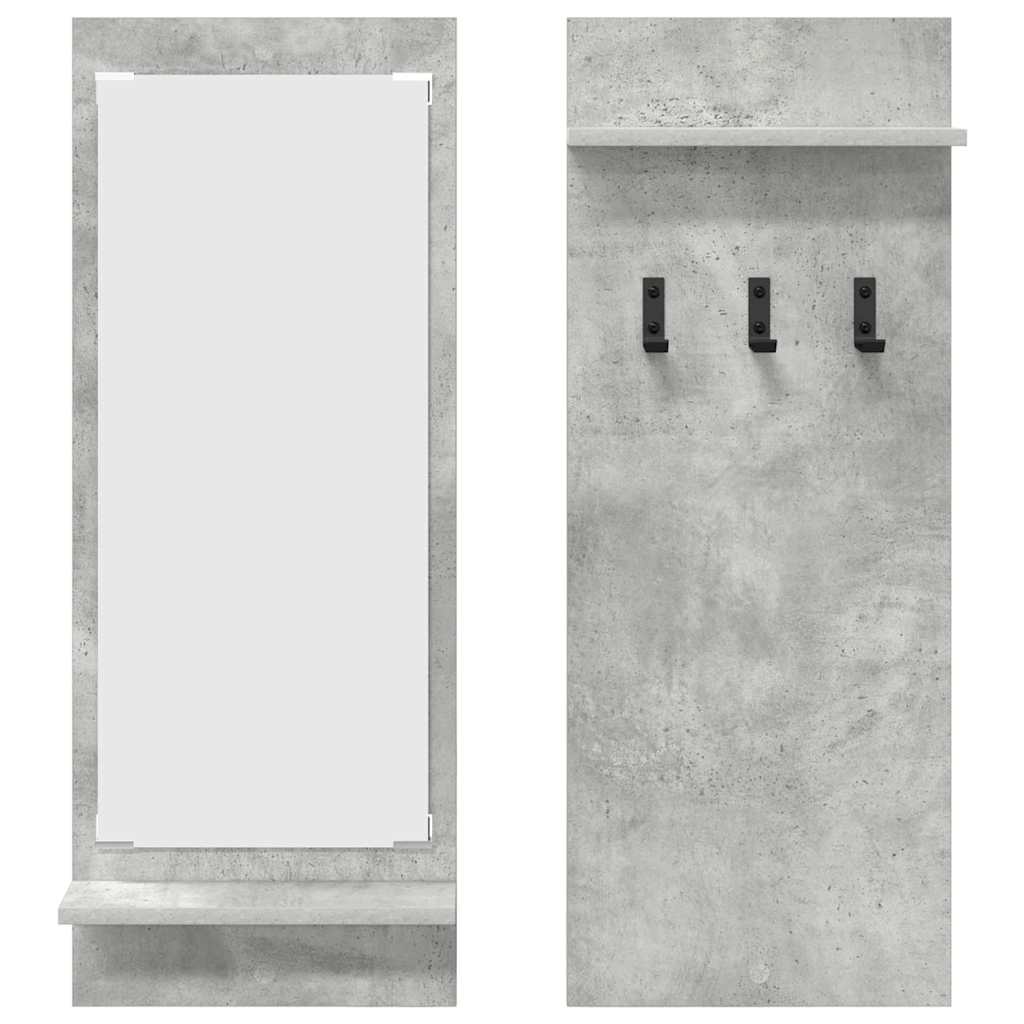 vidaXL Wall-Mounted Coat Rack Wall-Mounted Concrete Grey 5