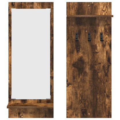 vidaXL Wall-Mounted Coat Rack Wall-Mounted Smoked Oak 70 x 10 x 90 cm 5