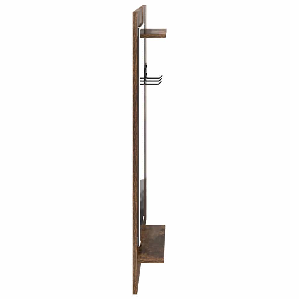 vidaXL Wall-Mounted Coat Rack Wall-Mounted Smoked Oak 70 x 10 x 90 cm 6