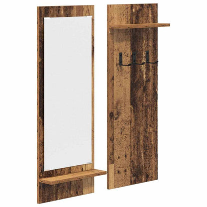 vidaXL Wall-Mounted Coat Rack Wall-Mounted Old Wood 70 x 10 x 90 cm 2