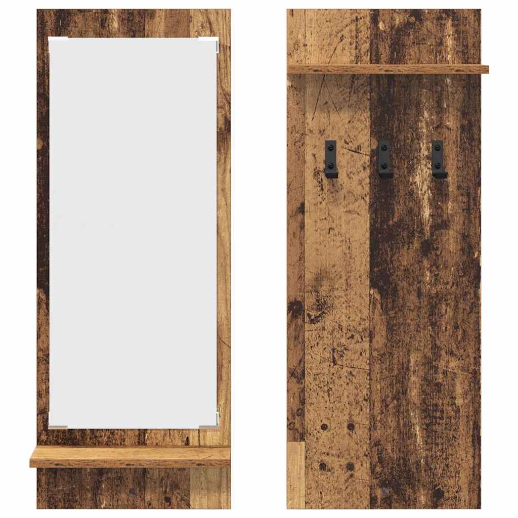 vidaXL Wall-Mounted Coat Rack Wall-Mounted Old Wood 70 x 10 x 90 cm 5