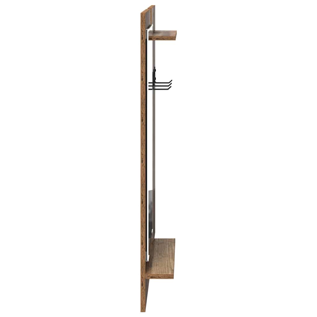 vidaXL Wall-Mounted Coat Rack Wall-Mounted Old Wood 70 x 10 x 90 cm 6
