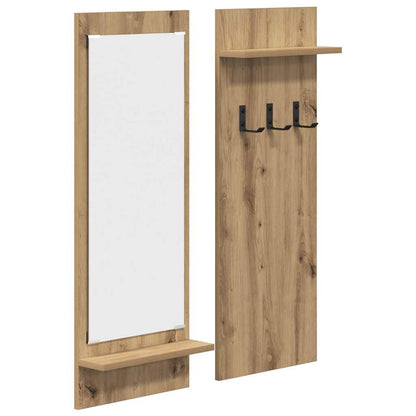 vidaXL Wall-Mounted Coat Rack Wall-Mounted Artisan Oak 70 x 10 x 90 cm 2