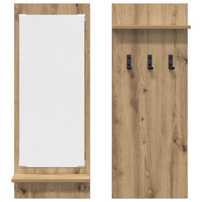 vidaXL Wall-Mounted Coat Rack Wall-Mounted Artisan Oak 70 x 10 x 90 cm 5