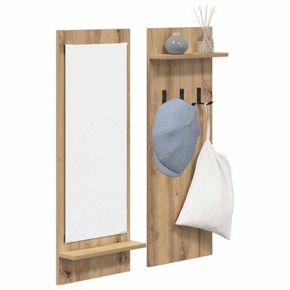 vidaXL Wall-Mounted Coat Rack Wall-Mounted Artisan Oak 70 x 10 x 90 cm 3