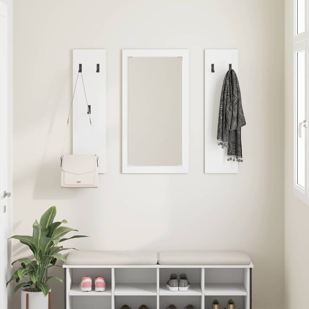 vidaXL Wall-Mounted Coat Rack Wall-Mounted White 96 x 1.5 x 90 cm 4
