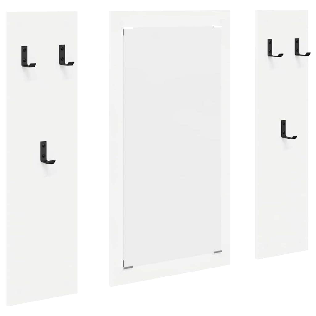 vidaXL Wall-Mounted Coat Rack Wall-Mounted White 96 x 1.5 x 90 cm 2