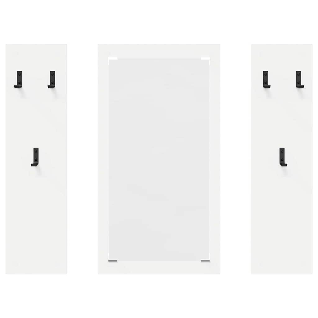 vidaXL Wall-Mounted Coat Rack Wall-Mounted White 96 x 1.5 x 90 cm 5