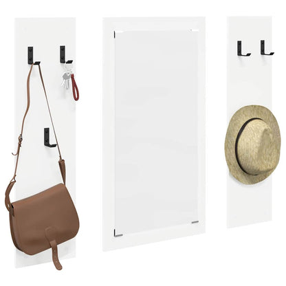 vidaXL Wall-Mounted Coat Rack Wall-Mounted White 96 x 1.5 x 90 cm 3