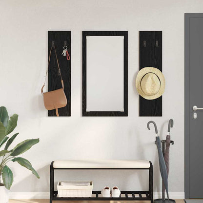 vidaXL Wall-Mounted Coat Rack Wall-Mounted Black Oak 96 x 1.5 x 90 cm 1